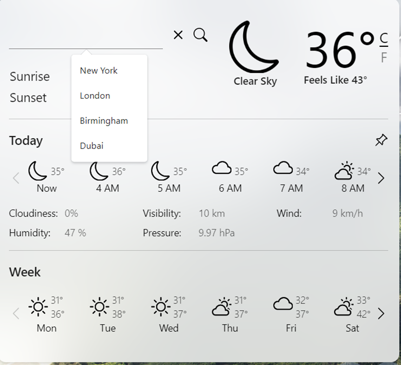 Stay Weather-Ready with MeaVana Chrome Extension's Enhanced Weather Feature: Your City's Weather at a Glance, Daily and Weekly Forecasts, and Worldwide Updates